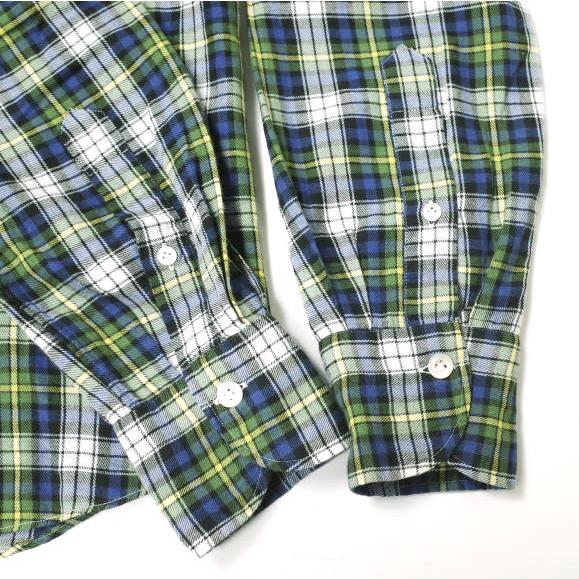 giannetto ジャンネット イタリア製 SLIM FIT チェックワイドカラーシャツ S GREEN 長袖 ホリゾンタルカラー トップス g16070 |  | 04