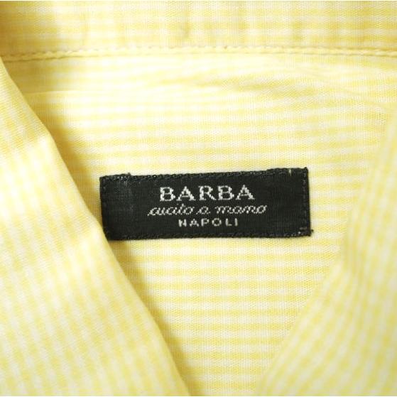 BARBA バルバ イタリア製 ギンガムチェックBDシャツ 23-11-1019-607 14 1/2(37) イエロー 長袖 ボタンダウン トップス g16071 |  | 02