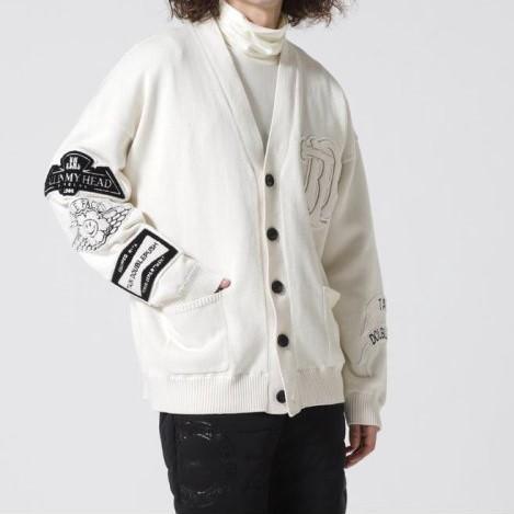 TAIN DOUBLE PUSH x ROYAL FLASH タインダブルプッシュ ロイヤルフラッシュ 22AW カーディガン T223-KN15 XL ホワイト ワッペン g16093 |  | 02