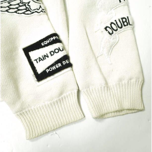 TAIN DOUBLE PUSH x ROYAL FLASH タインダブルプッシュ ロイヤルフラッシュ 22AW カーディガン T223-KN15 XL ホワイト ワッペン g16093 |  | 06