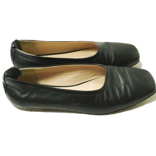 FABIO RUSCONI ファビオルスコーニ イタリア製 スクエアトゥフラットパンプス 35(22.5cm-23cm) ブラック シューズ g16124 |  | 02