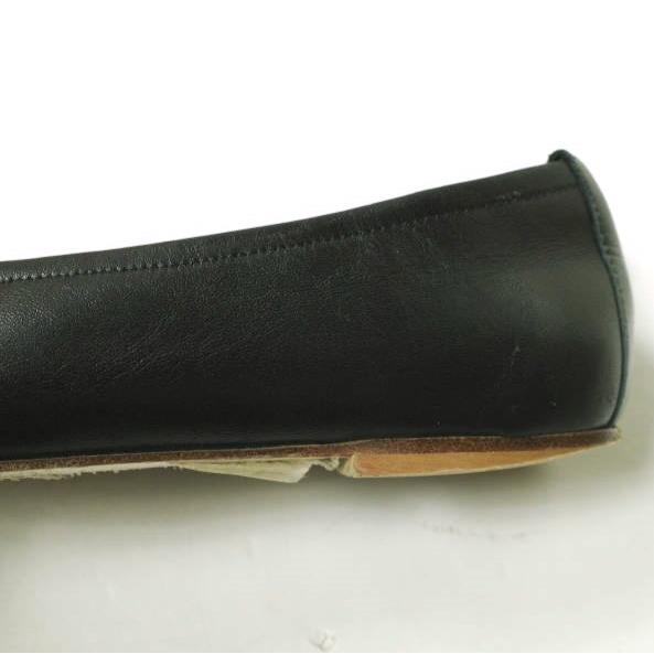 FABIO RUSCONI ファビオルスコーニ イタリア製 スクエアトゥフラットパンプス 35(22.5cm-23cm) ブラック シューズ g16124 |  | 07