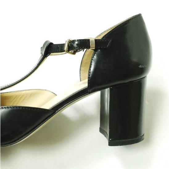 K.Spin ケースピン イタリア製 Tストラップチャンキーヒールパンプス