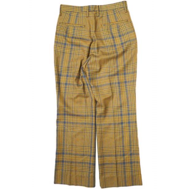 WELLDER ウェルダー 20AW 日本製 One Tuck Check Flare Trousers 1タックチェックフレアトラウザーズ WL20APT07 0 オレンジ パンツ g16147 |  | 01