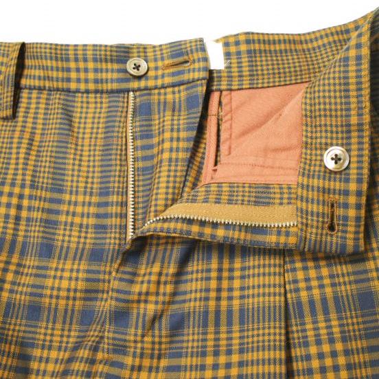 WELLDER ウェルダー 20AW 日本製 One Tuck Check Flare Trousers 1タックチェックフレアトラウザーズ WL20APT07 0 オレンジ パンツ g16147 |  | 05
