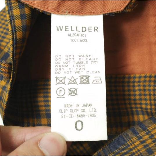 WELLDER ウェルダー 20AW 日本製 One Tuck Check Flare Trousers 1タックチェックフレアトラウザーズ WL20APT07 0 オレンジ パンツ g16147 |  | 08