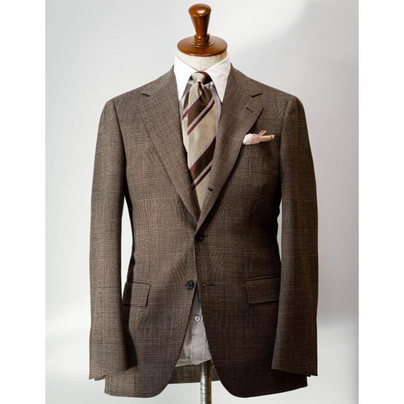 BEAMS F ビームスエフ 22SS 日本製 PIACENZA グレンチェック スーツ 21-17-1787-264 44/8R ブラウン セットアップ 定価132,000円 g16170 |  | 05