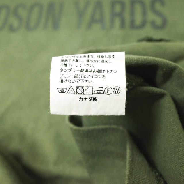 Engineered Garments エンジニアードガーメンツ Printed Cross Crew Neck T-shirt - HUDSON YARDS クロスオーバーポケットTシャツ L OLIVE｜looponline｜07