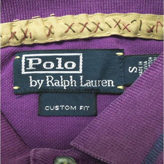 Polo by Ralph Lauren ポロラルフローレン S/S BEADS＆PATCH WORK POLO SHIRTS ビーズ＆パッチワーク鹿の子ポロシャツ S パープル g16381 |  | 02