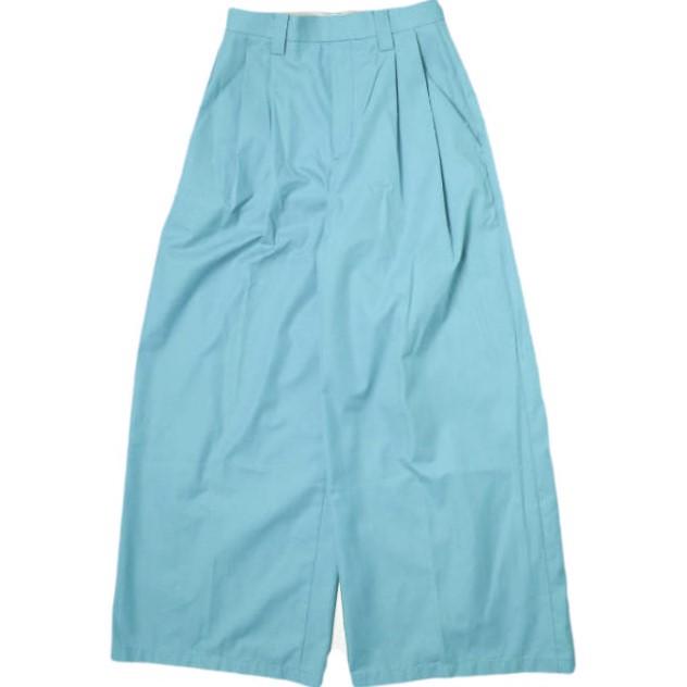ADAM ET ROPE アダムエロペ 23SS サステナブル カバードポケットチノパンツ GAS03050 36 ターコイズ 2タック ワイド バギー g16452 | 