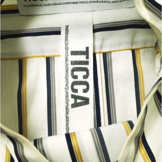 TICCA ティッカ 日本製 バンドカラーストライプビッグシャツ TAHS-309-06 Free ホワイト 長袖 ノーカラー SOMELOS トップス g16469 |  | 02