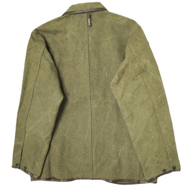 ARTS＆CRAFTS x KENNETH FIELD x BEAMS PLUS 20AW Outfitters Jacket エイジングキャンバス レザーパイピングジャケット M OLIVE g16489 |  | 01