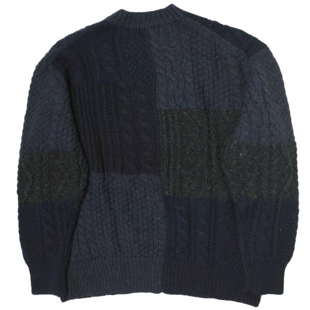 新品 JUNYA WATANABE MAN COMME des GARCONS 21AW シェットランド×ウールアラン柄MIX クレイジーパターンケーブルニット WH-N007 M |  | 01