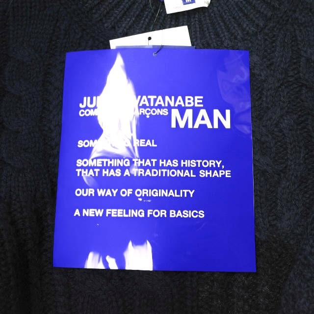 新品 JUNYA WATANABE MAN COMME des GARCONS 21AW シェットランド×ウールアラン柄MIX クレイジーパターンケーブルニット WH-N007 M |  | 03
