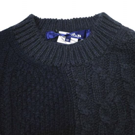 新品 JUNYA WATANABE MAN COMME des GARCONS 21AW シェットランド×ウールアラン柄MIX クレイジーパターンケーブルニット WH-N007 M |  | 05