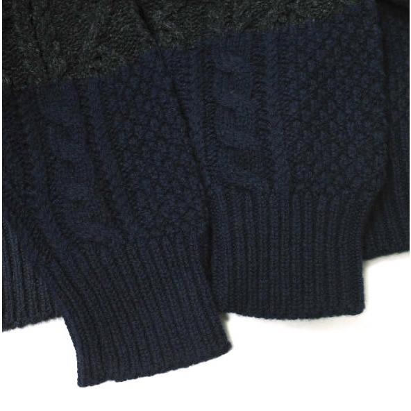 新品 JUNYA WATANABE MAN COMME des GARCONS 21AW シェットランド×ウールアラン柄MIX クレイジーパターンケーブルニット WH-N007 M |  | 06