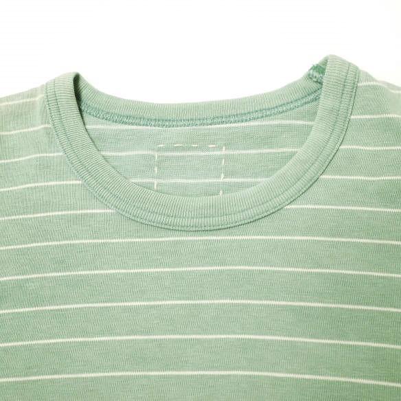 visvim ビズビム 17SS 日本製 MID BORDER TEE S/S ミッドボーダーショートスリーブTシャツ 0117105010022 1 グリーン 半袖 トップス g16551 |  | 02