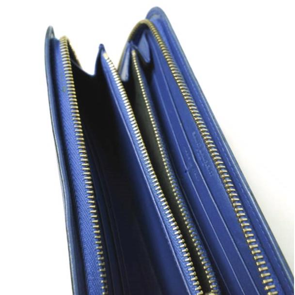 SAINT LAURENT PARIS サンローランパリ イタリア製 ラウンドジップロングウォレット INN326599 1014 ブルー ファスナー 長財布 g16554 |  | 03