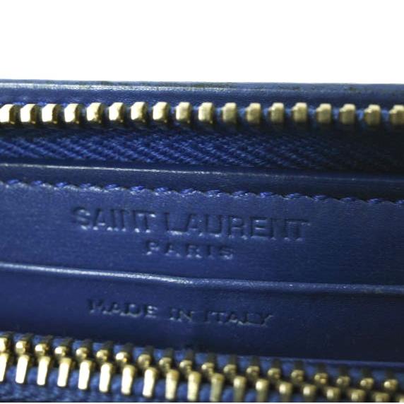 SAINT LAURENT PARIS サンローランパリ イタリア製 ラウンドジップロングウォレット INN326599 1014 ブルー ファスナー 長財布 g16554 |  | 04