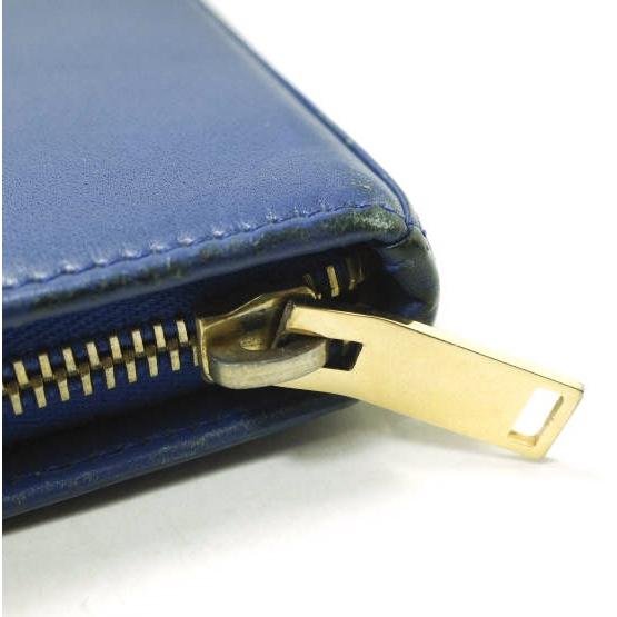 SAINT LAURENT PARIS サンローランパリ イタリア製 ラウンドジップロングウォレット INN326599 1014 ブルー ファスナー 長財布 g16554 |  | 05