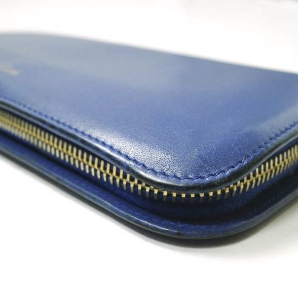 SAINT LAURENT PARIS サンローランパリ イタリア製 ラウンドジップロングウォレット INN326599 1014 ブルー ファスナー 長財布 g16554 |  | 06