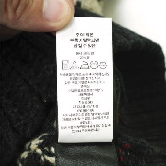 新品 RRL ダブルアールエル カーモチーフ コットンウール ジップカーディガン S Black Double RL 定価225,000円 ショールカラー g16626の画像
