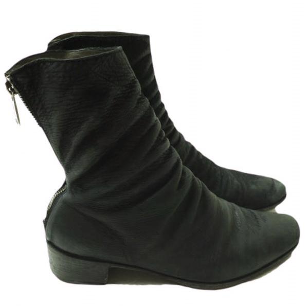 YVES SAINT LAURENT イヴサンローラン イタリア製 バックジップヒールブーツ 276683 41.5(26.5cm) ブラック レザー 皺加工 シューズ g16658 |  | 02