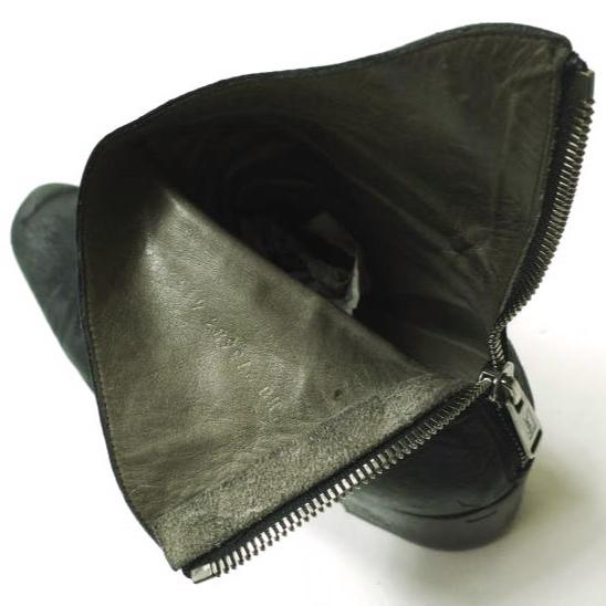 YVES SAINT LAURENT イヴサンローラン イタリア製 バックジップヒールブーツ 276683 41.5(26.5cm) ブラック レザー 皺加工 シューズ g16658 |  | 08