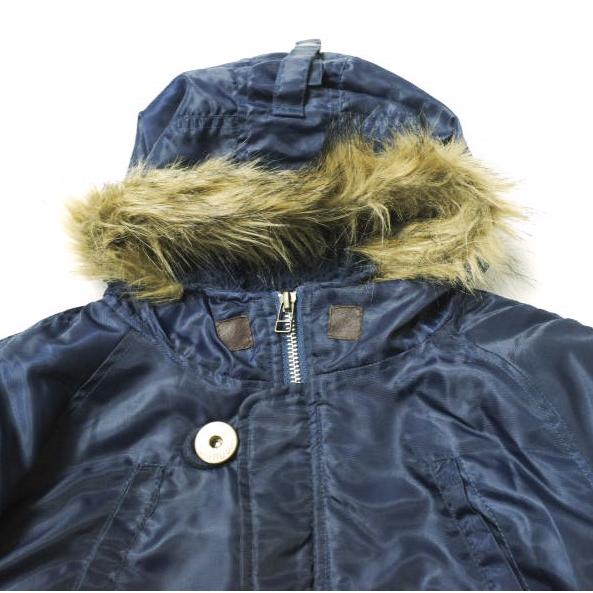 Lee リー KID'S N-3B Fur Hooded Coat ファー付きフーデッドコート 110 ネイビー 子供用 キッズ ジャンパー アウター g16697 |  | 02