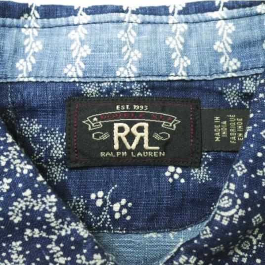 RRL ダブルアールエル バンダナパッチワークリネンシャツ 282879005001 1 インディゴ Double RL ペイズリー レディース トップス g16730 |  | 03