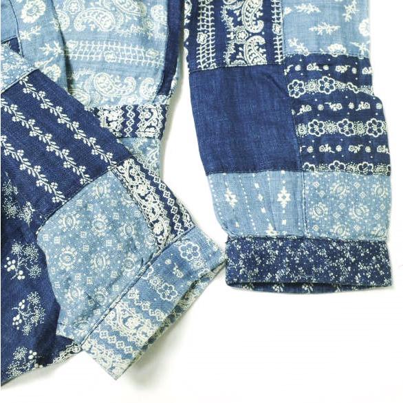 RRL ダブルアールエル バンダナパッチワークリネンシャツ 282879005001 1 インディゴ Double RL ペイズリー レディース トップス g16730 |  | 05