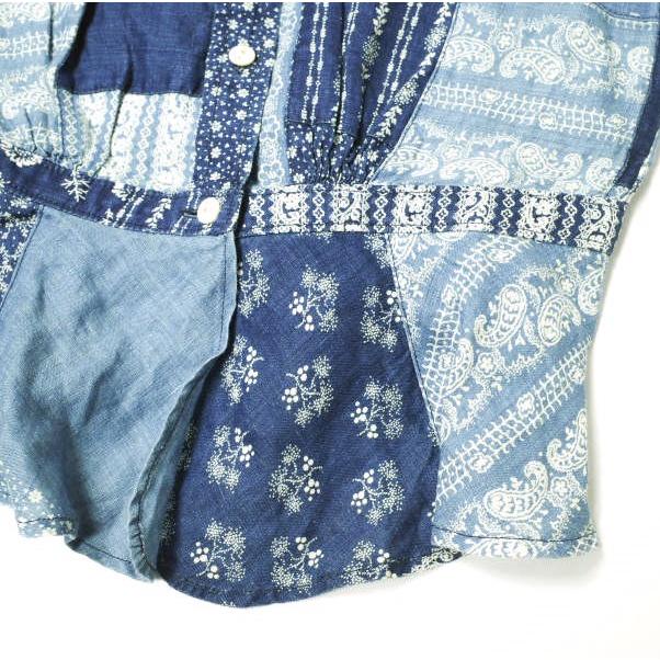 RRL ダブルアールエル バンダナパッチワークリネンシャツ 282879005001 1 インディゴ Double RL ペイズリー レディース トップス g16730 |  | 06