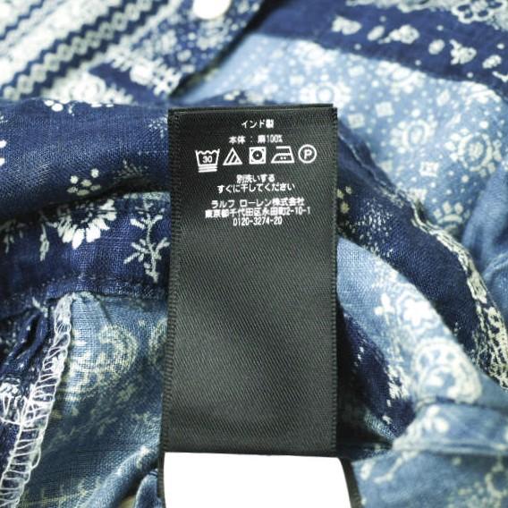 RRL ダブルアールエル バンダナパッチワークリネンシャツ 282879005001 1 インディゴ Double RL ペイズリー レディース トップス g16730 |  | 07