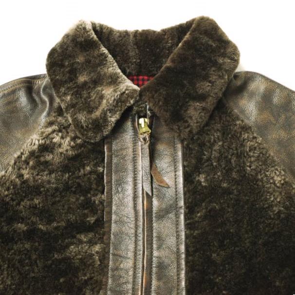 RRL ダブルアールエル Shearling ＆ Leather Jacket シアリング＆レザージャケット 1 Double RL グリズリー 熊ジャン 定価397,100円 |  | 03