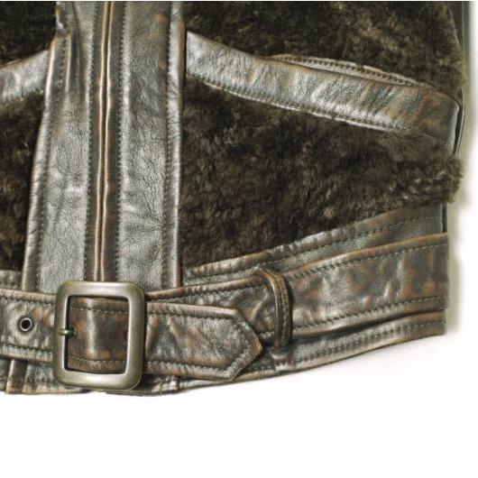 RRL ダブルアールエル Shearling ＆ Leather Jacket シアリング＆レザージャケット 1 Double RL グリズリー 熊ジャン 定価397,100円 |  | 04