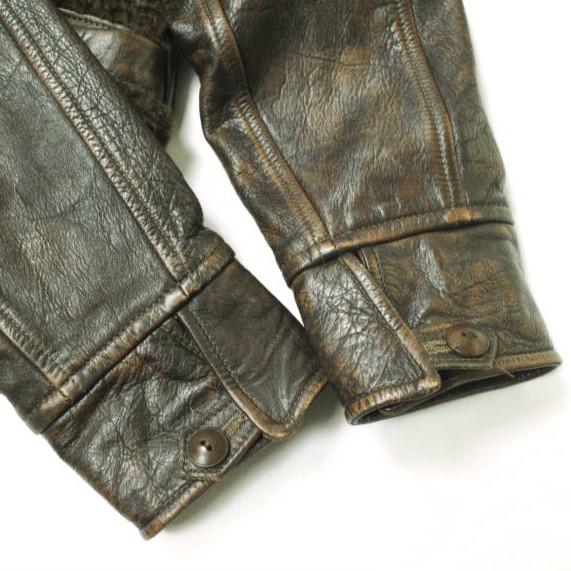 RRL ダブルアールエル Shearling ＆ Leather Jacket シアリング＆レザージャケット 1 Double RL グリズリー 熊ジャン 定価397,100円 |  | 05
