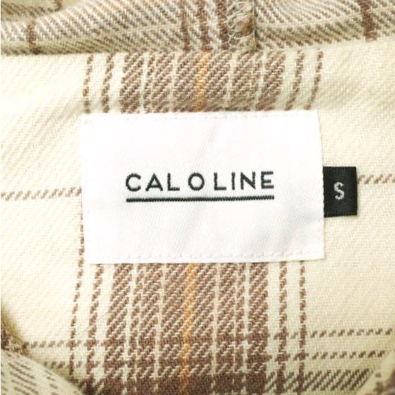 CAL O LINE キャルオーライン 18SS 日本製 フーデッドジップチェックシャツ CL181-013 S ベージュ 長袖 トップス g16745 |  | 02