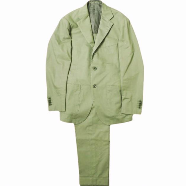BEAMS F ビームスエフ 22SS 日本製 RING JACKET製 DUCA VISCONTI コットンツイルスーツ 21-17-1809-015 44 OLIVE セットアップ g16759 | 
