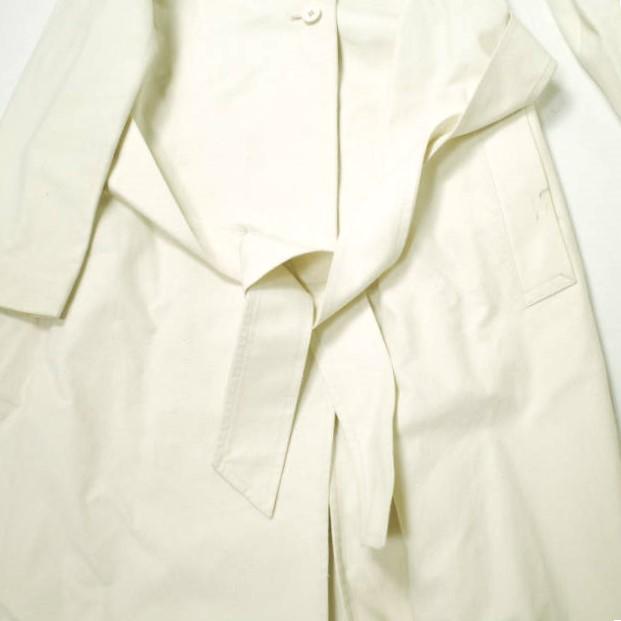 H BEAUTY＆YOUTH エイチ ビューティーアンドユース 日本製 ネップコットンノーカラーコート 1625-260-4223 M IVORY Aライン g16788 |  | 04