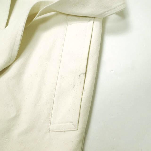 H BEAUTY＆YOUTH エイチ ビューティーアンドユース 日本製 ネップコットンノーカラーコート 1625-260-4223 M IVORY Aライン g16788 |  | 05
