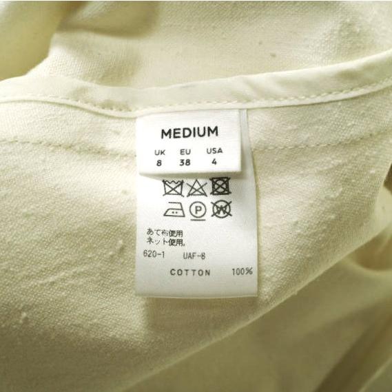 H BEAUTY＆YOUTH エイチ ビューティーアンドユース 日本製 ネップコットンノーカラーコート 1625-260-4223 M IVORY Aライン g16788 |  | 09