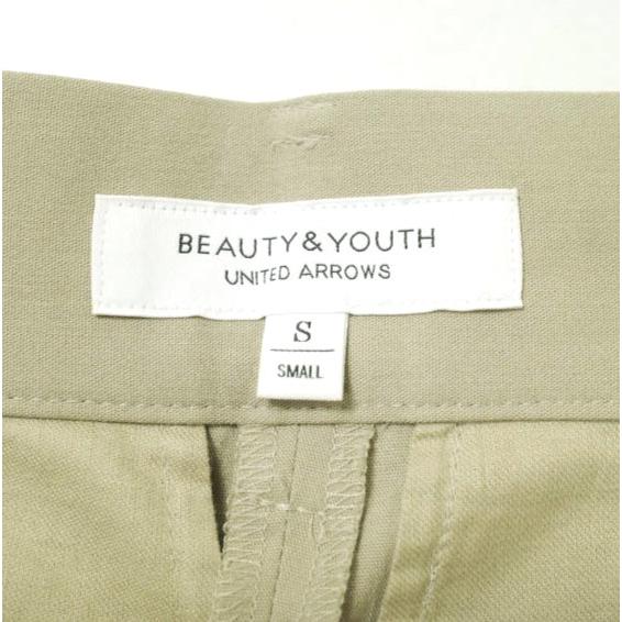 BEAUTY＆YOUTH UNITED ARROWS ビューティーアンドユース レーヨンナイロンタックテーパード９分丈パンツ 1614-144-4940 S ベージュ g16799 |  | 03