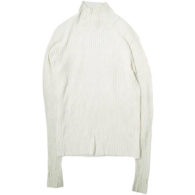 H BEAUTY＆YOUTH エイチ RAYON RIB TURTLE NECK KNIT レーヨンリブタートルネックニット 1613-199-3518 Free ホワイト セーター g16806 | 