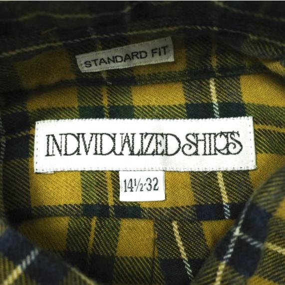INDIVIDUALIZED SHIRTS インディビジュアライズドシャツ アメリカ製 コットンフランネルチェックBDシャツ 14 1/2-32 マスタード g16824 |  | 02