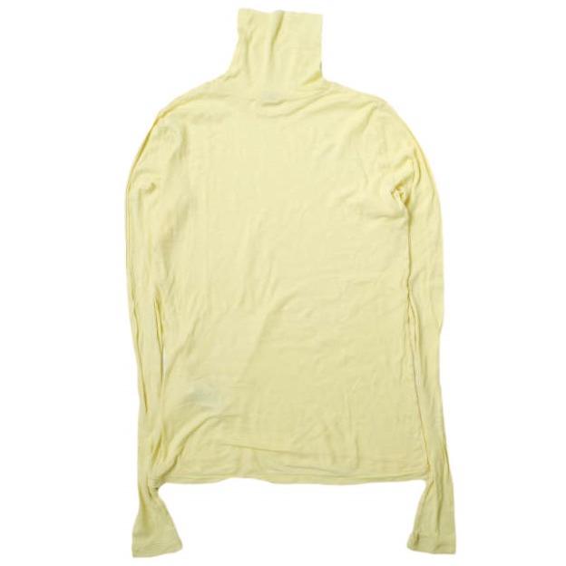 AURALEE オーラリー HIGH GAUGE SHEER RIB TURTLE NECK L/S TEE ハイゲージシアーリブタートルネック長袖Tシャツ A8AP02HF 1 イエロー |  | 01