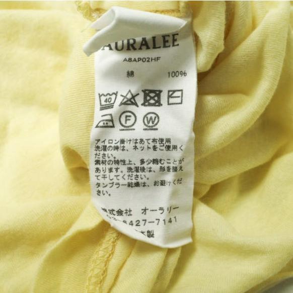 AURALEE オーラリー HIGH GAUGE SHEER RIB TURTLE NECK L/S TEE ハイゲージシアーリブタートルネック長袖Tシャツ A8AP02HF 1 イエロー |  | 06