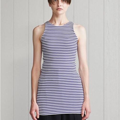 H BEAUTY＆YOUTH エイチ ビューティーアンドユース COTTON BORDER BODYCON TANK TOP コットンボーダータンクトップ 1617-222-5688 パープル |  | 02