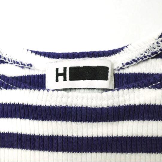 H BEAUTY＆YOUTH エイチ ビューティーアンドユース COTTON BORDER BODYCON TANK TOP コットンボーダータンクトップ 1617-222-5688 パープル |  | 03