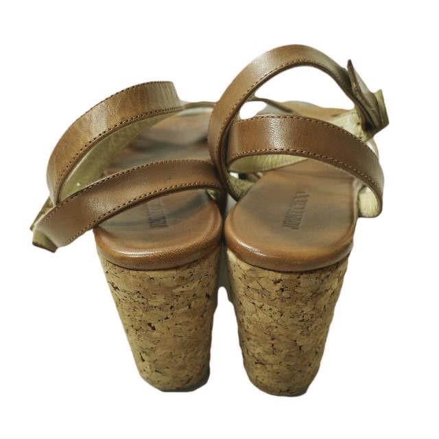 JIMMY CHOO ジミーチュウ アンクルストラップウェッジソールサンダル 36 1/2(23.5cm) ブラウン レザー ベルト シューズ g16890 |  | 03