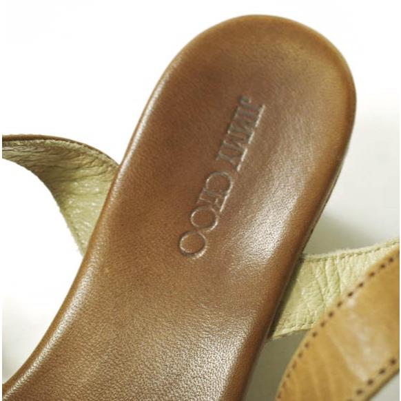 JIMMY CHOO ジミーチュウ アンクルストラップウェッジソールサンダル 36 1/2(23.5cm) ブラウン レザー ベルト シューズ g16890 |  | 07